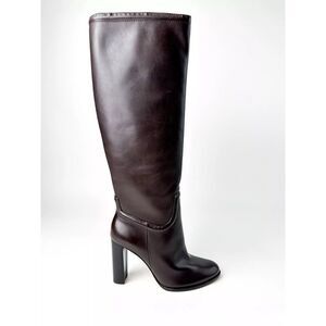 ALEXANDRE BIRMAN Womens Black Lauren Ttk 90 Block Heel Leather Heeled Boots 37.5